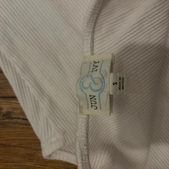 One Shoulder White Ruffle game day shirt - Picture 3 of 3